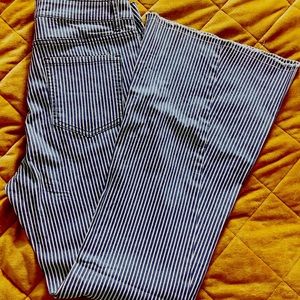 Stripe flare pants sizes vary small through large